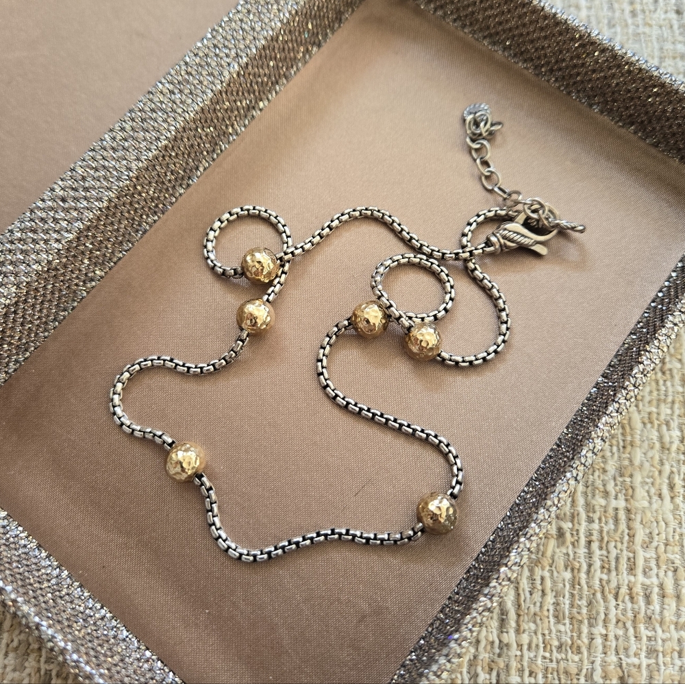 Jai John Hardy Sterling 14k Gold Station Necklace - Picture 2 of 8